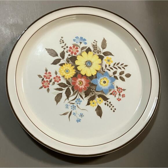 Shannon Balleymore 10.5" Dinner Plate Aran Stone By Arklow 1982 VTG Irish Floral - Picture 1 of 7